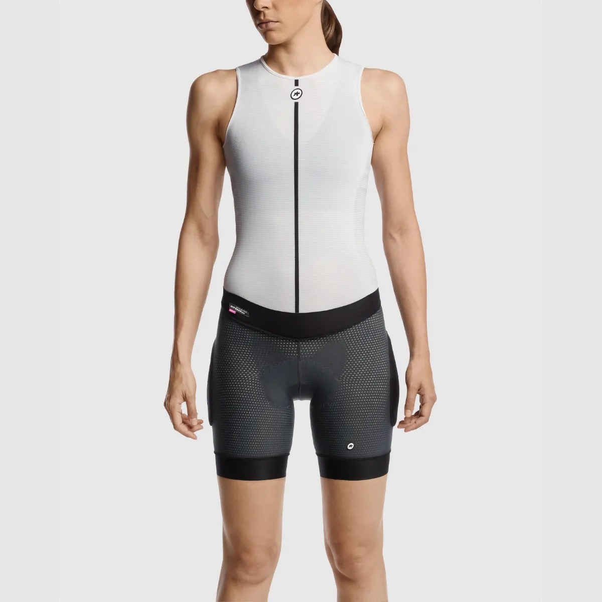 Spodenki rowerowe damskie z wkładką Assos Trail MTB Tactica Womens HP Torpedo Grey OUTLET