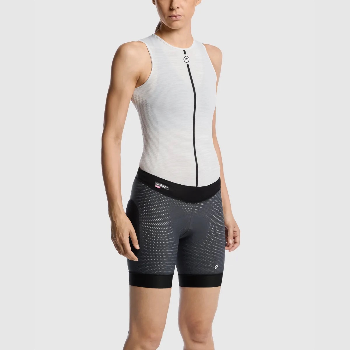 Spodenki rowerowe damskie z wkładką Assos Trail MTB Tactica Womens HP Torpedo Grey OUTLET